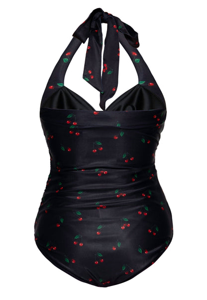 Badeanzug Cherry Schwarz