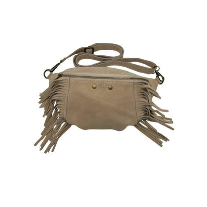 Esperanza Bauchtasche aus Wildleder mit Fransen: KAMEL