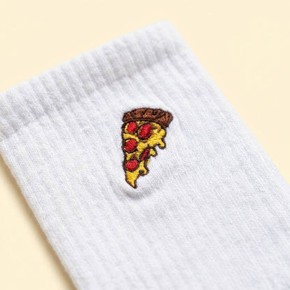 Pizza-bestickte Socken für Fast-Food-Liebhaber