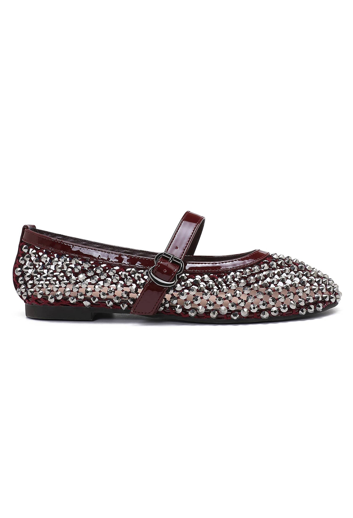 Mary-Jane-Ballerinas mit Strass verziert H8-1530H: Black