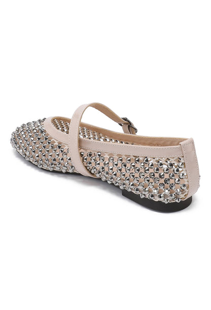 Mary-Jane-Ballerinas mit Strass verziert H8-1530H: Black
