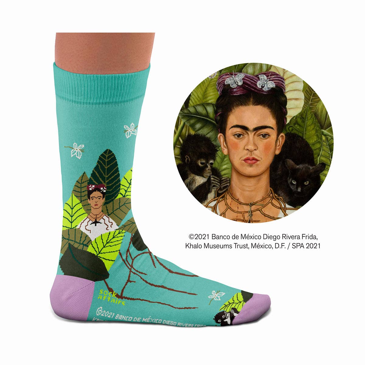 Frida Selbstporträt Socken: L: 41-46 UK (7½-11½) UNS (8-12)