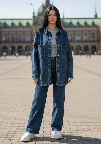 Miss Goodlife Jeans Bluse Hearts