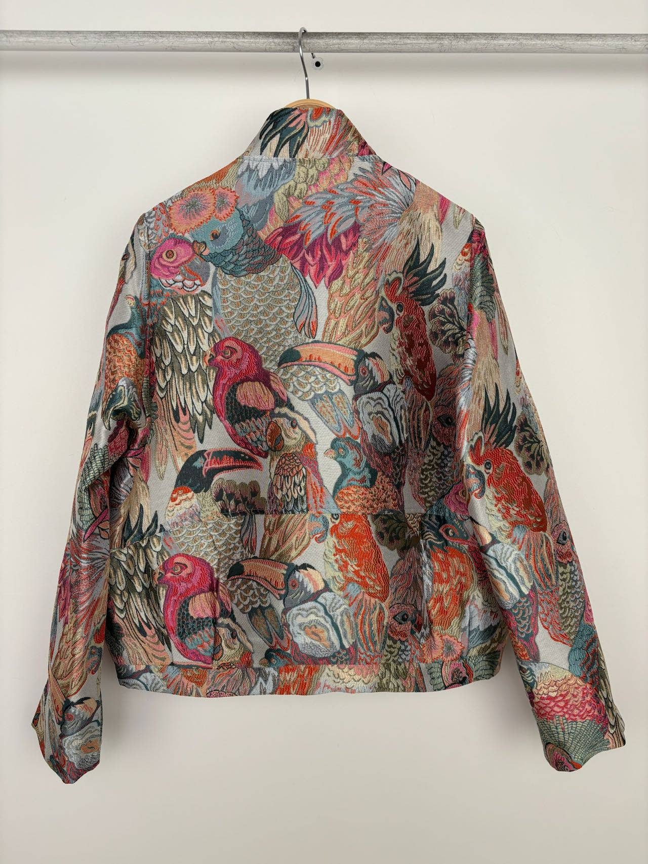 Metallicoptik Jacquard Jacke Paradies Pink