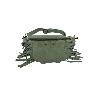 Esperanza Bauchtasche aus Wildleder mit Fransen: KAMEL