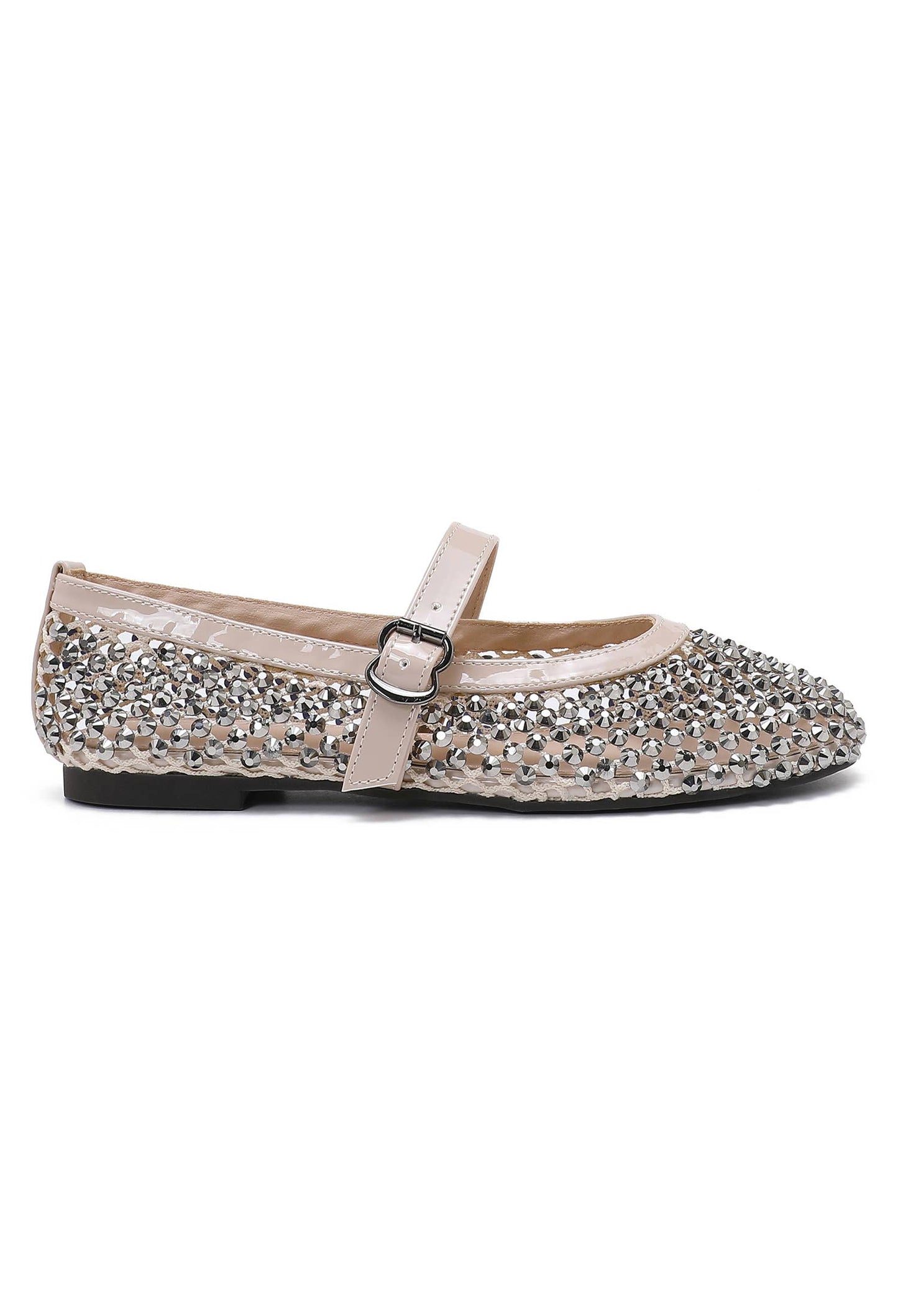 Mary-Jane-Ballerinas mit Strass verziert H8-1530H: Black
