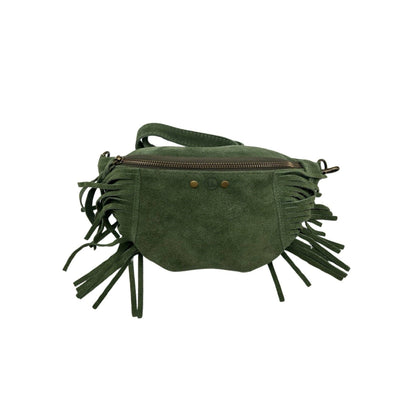 Esperanza Bauchtasche aus Wildleder mit Fransen: KAMEL