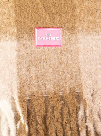 XXL Winterschal 'Karos & Big Tassel'