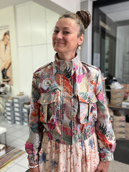 Jacquard Jacke Paradies Rose
