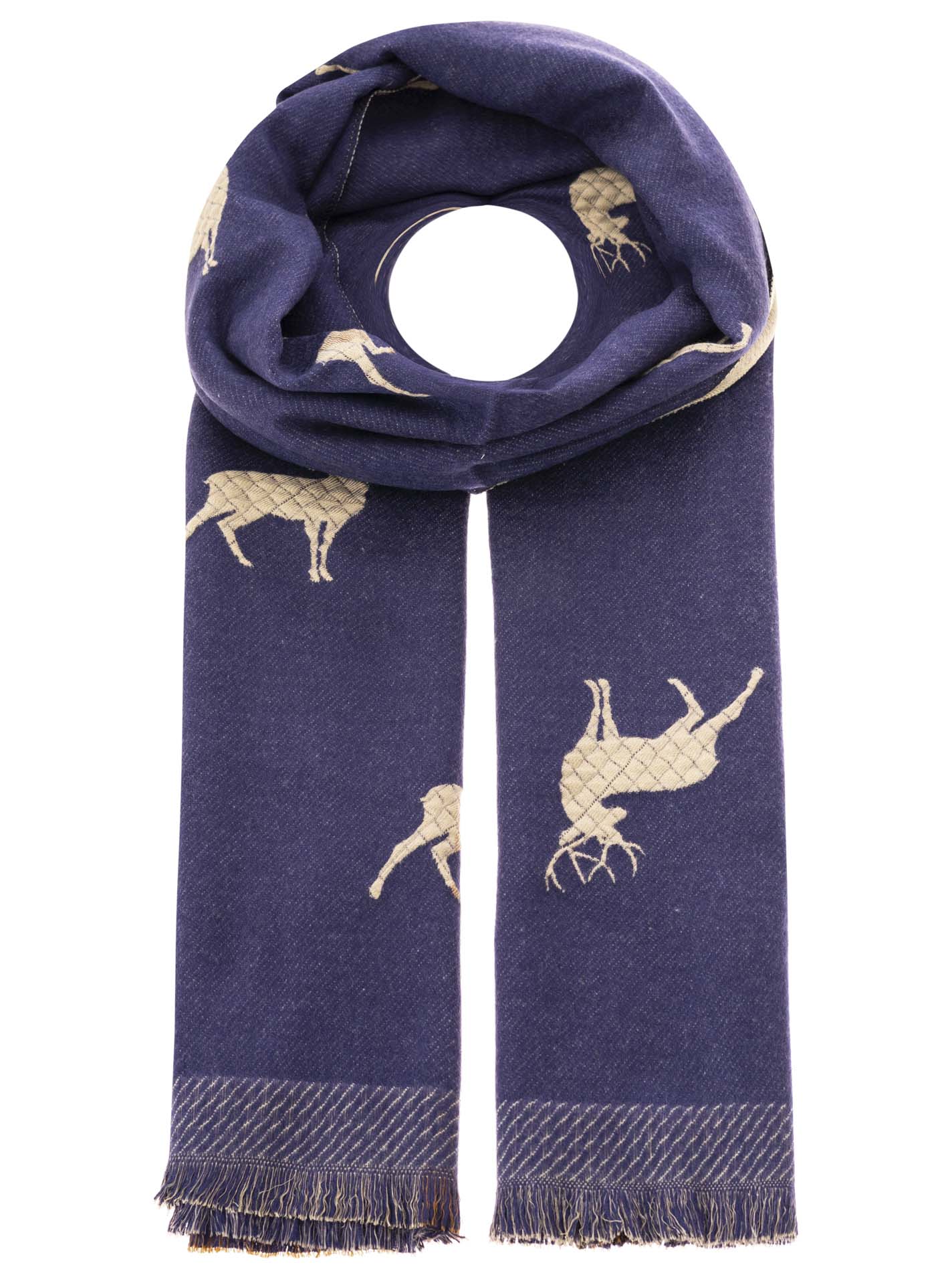 Zwillingsherz Schal 'Hirsch'