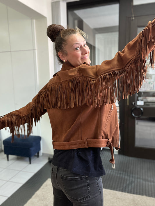 Queen Kerosin Wildleder Jacke