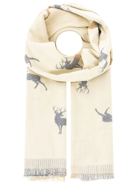 Zwillingsherz Schal 'Hirsch'