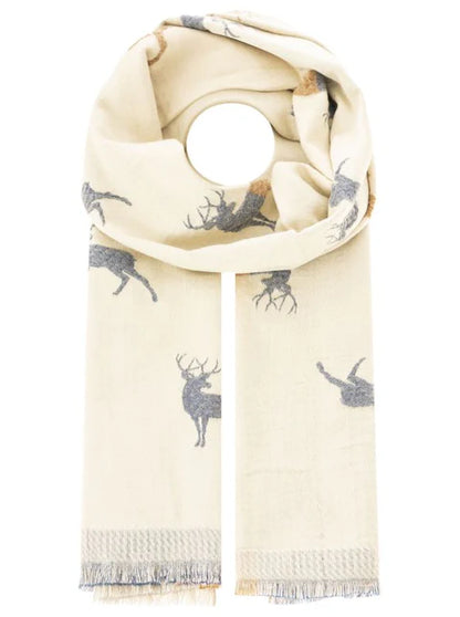 Zwillingsherz Schal 'Hirsch'