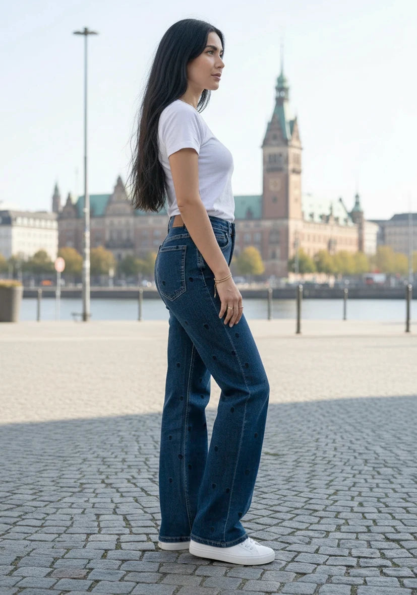 Miss Goodlife Straight Jeans Hearts