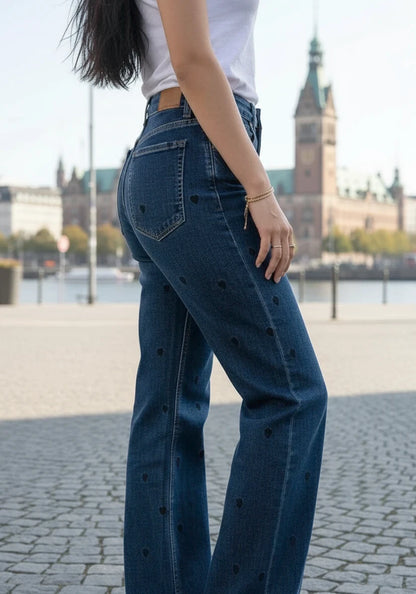 Miss Goodlife Straight Jeans Hearts
