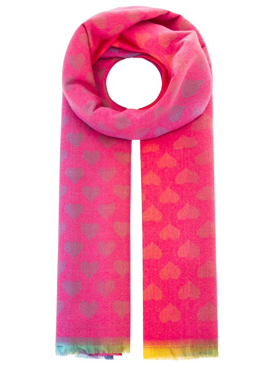 Zwillingsherz Winterschal Neonherzen