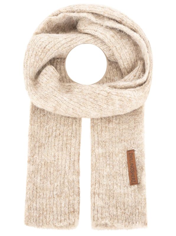 Zwillingsherz Wollschal Beige