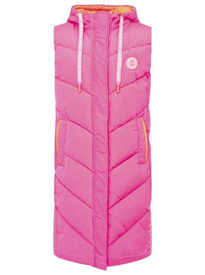 Zwillingsherz XXL Steppweste Lang "Strandglück"