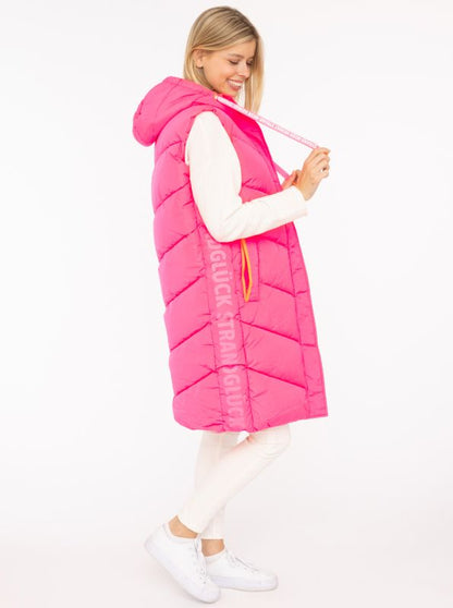 Zwillingsherz XXL Steppweste Lang "Strandglück"