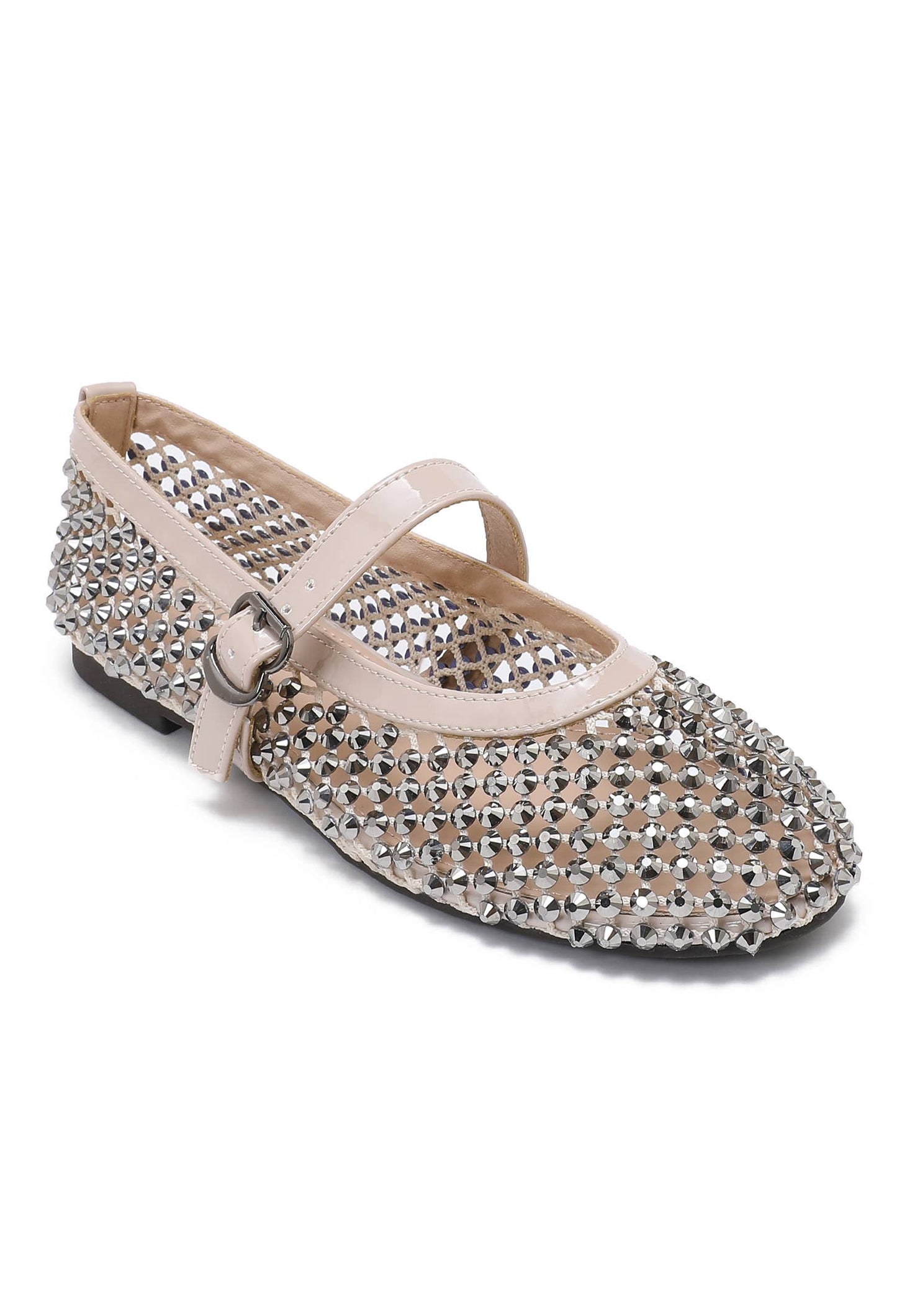 Mary-Jane-Ballerinas mit Strass verziert H8-1530H: Black