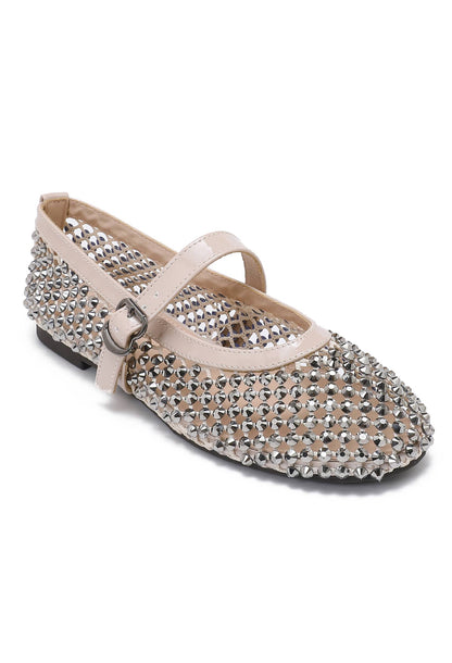 Mary-Jane-Ballerinas mit Strass verziert H8-1530H: Black