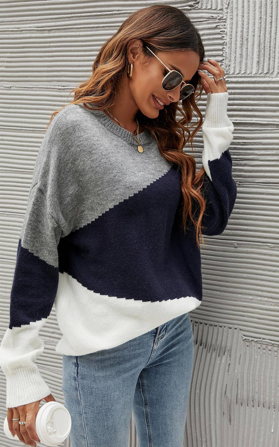 Tricolour Pullover