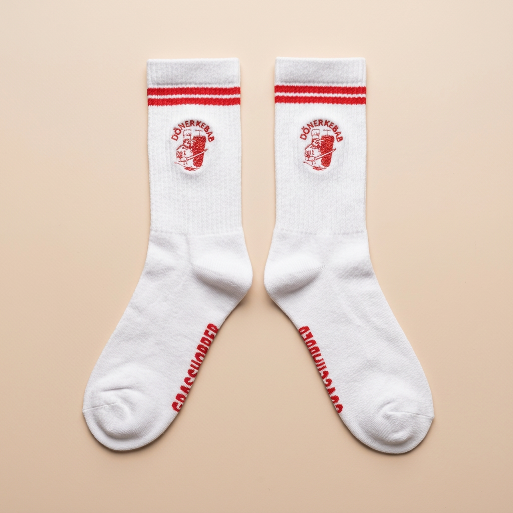 Bestickte Döner-Kebab-Statement-Socken: 37-43