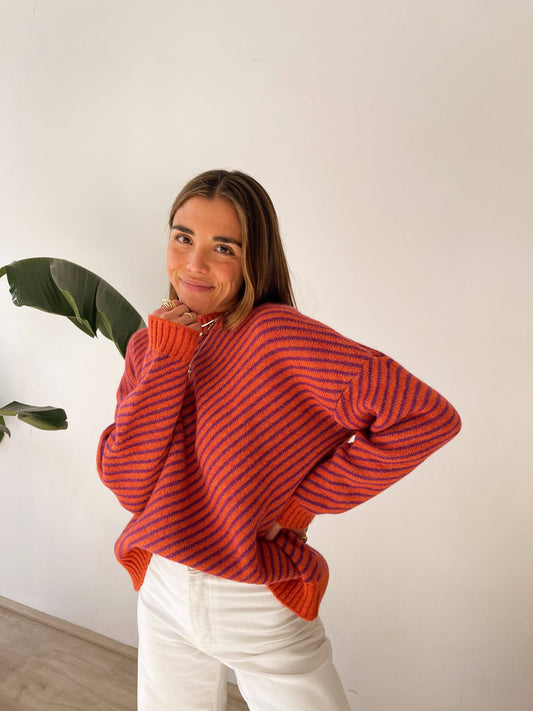 Laura Orangefarbener Pullover