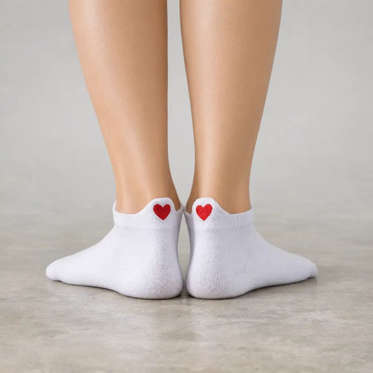 Damen-Socken Languette Coup de Coeur I 35-41: Blanc / 35-41