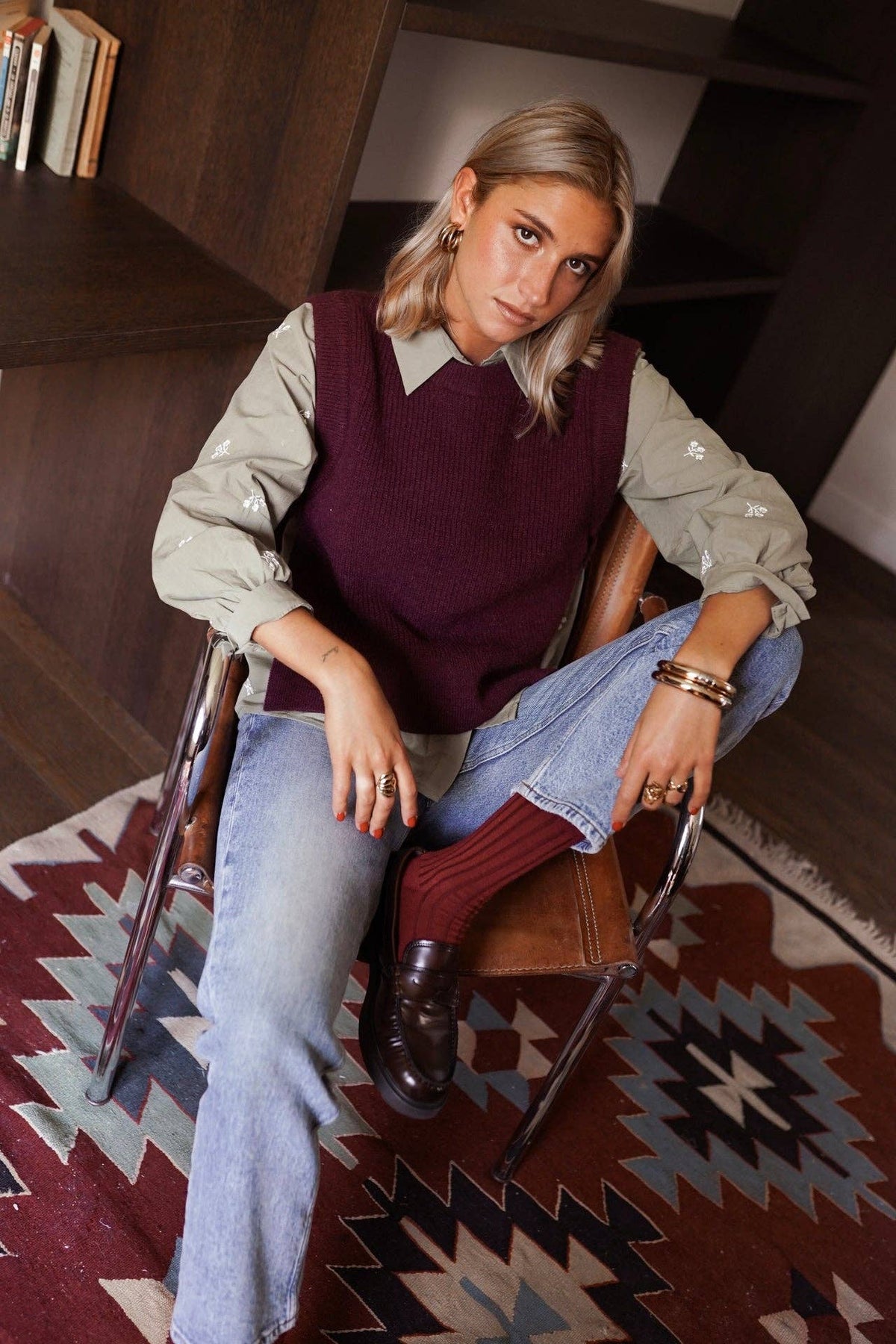 In April 1986 Pullover Lyzbet Bordeaux