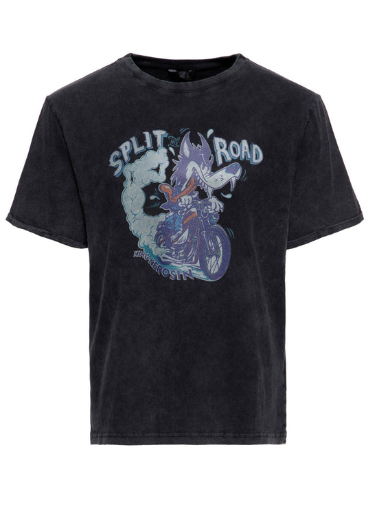 T-Shirt «Split The Road» Schwarz