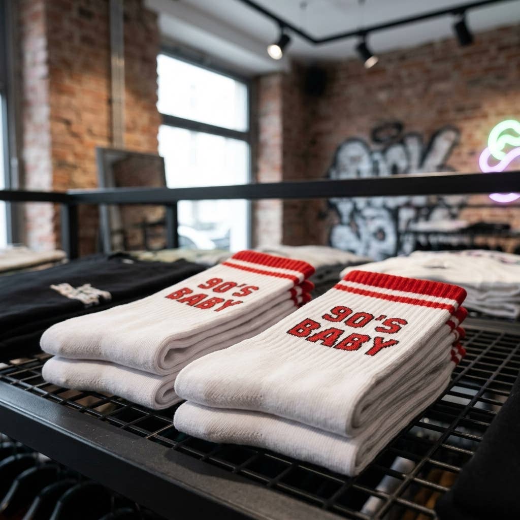 90er-Baby-Statement-Socken: 37-43