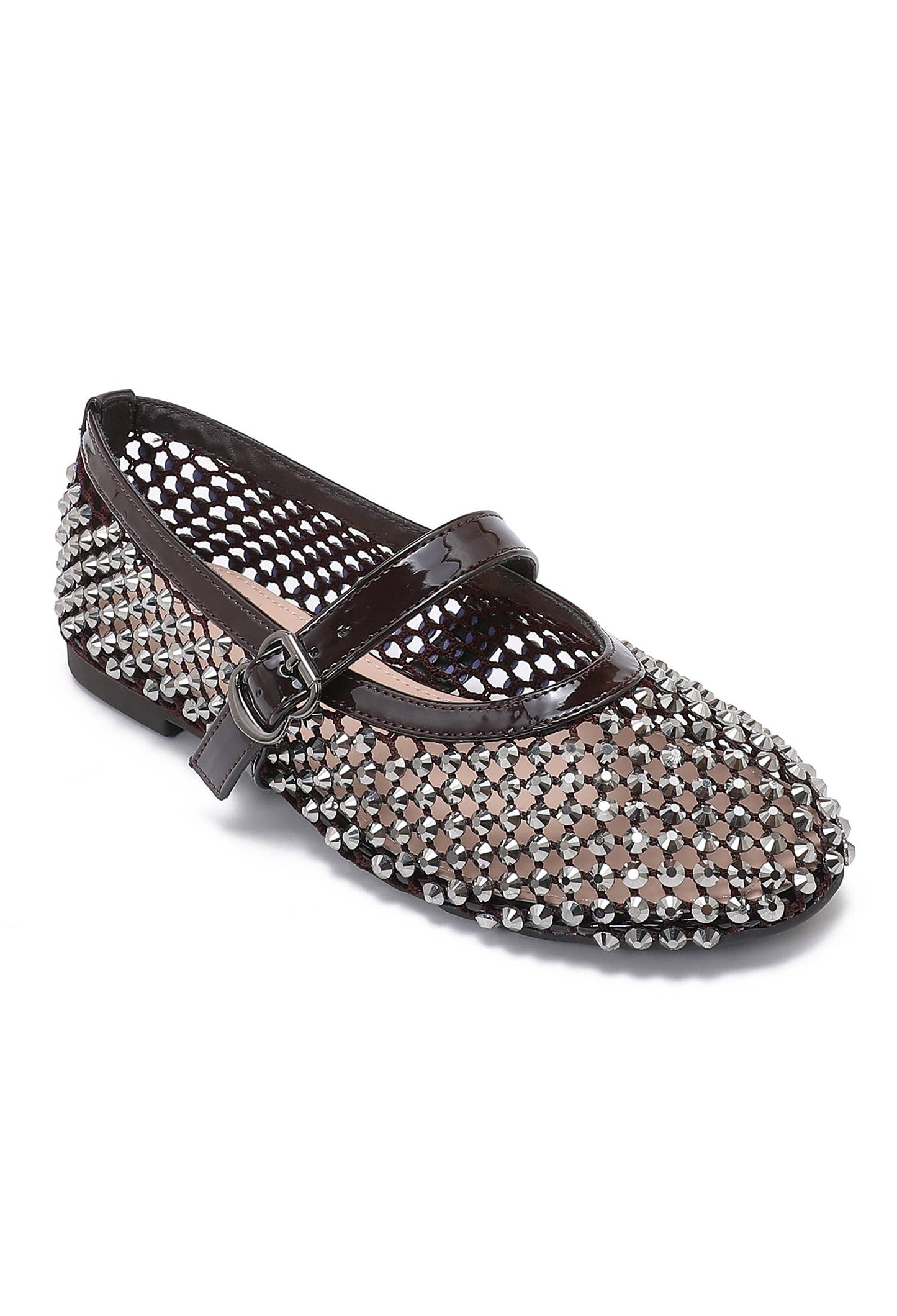 Mary-Jane-Ballerinas mit Strass verziert H8-1530H: Black