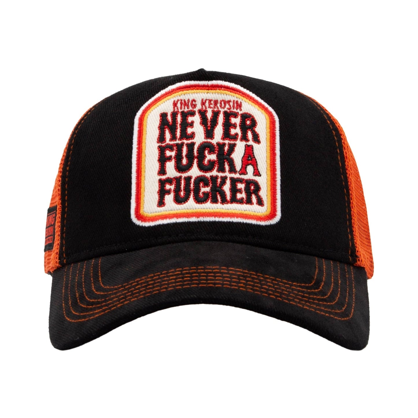 Trucker Cap «Never Fuck a Fucker»: Orange / One Size