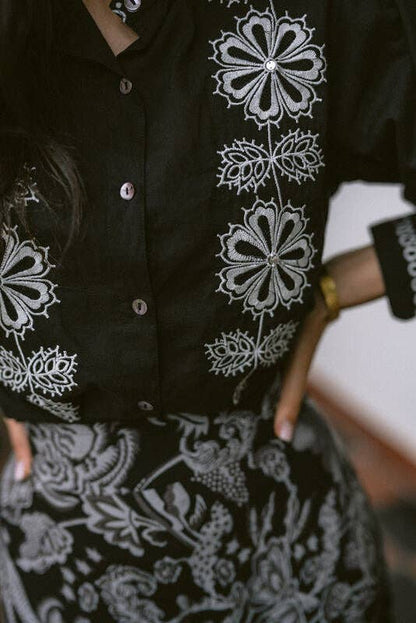 Piti Cuiti Bluse schwarz