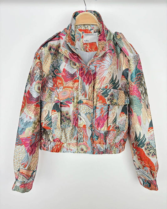 Jacquard Jacke Paradies Rose