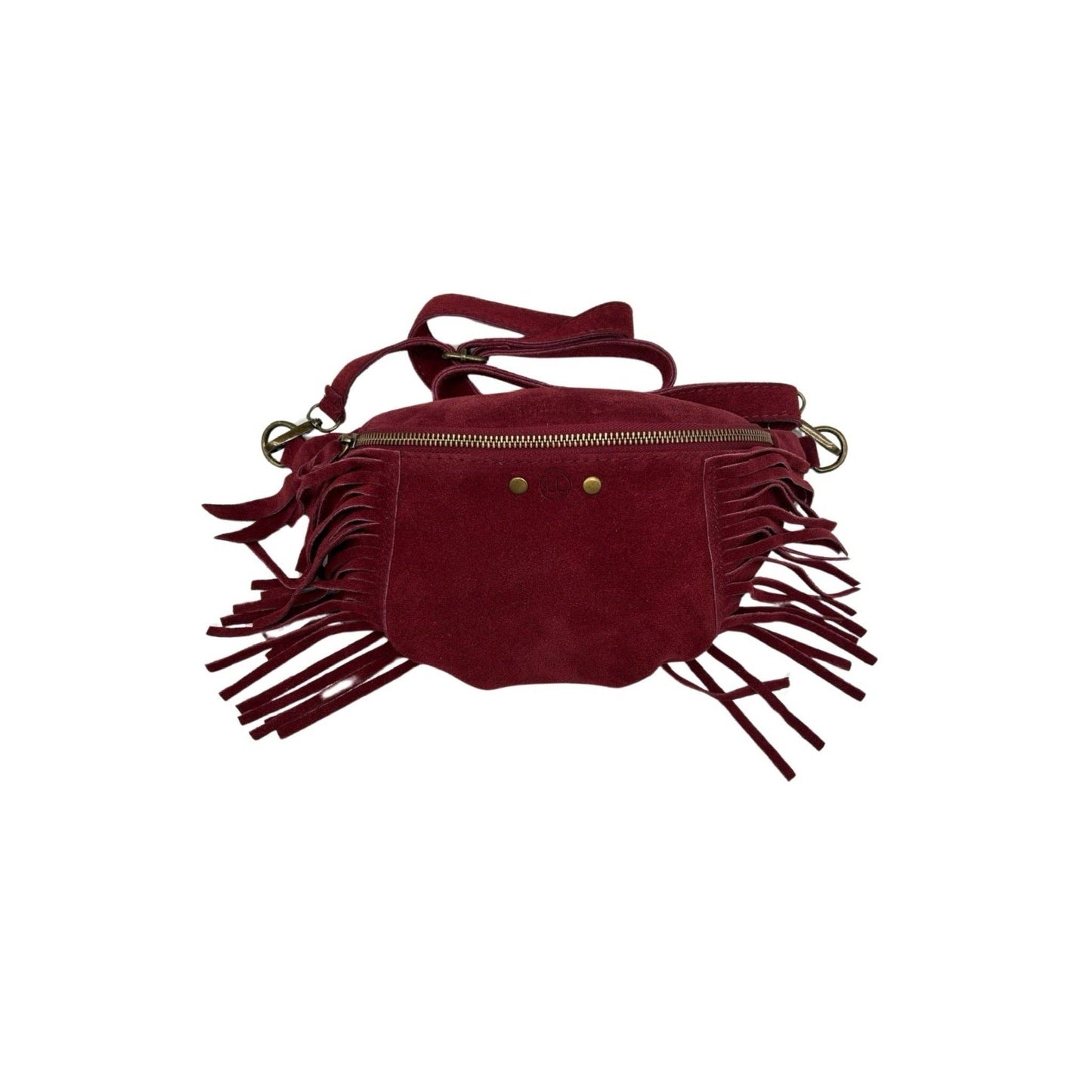 Esperanza Bauchtasche aus Wildleder mit Fransen: KAMEL