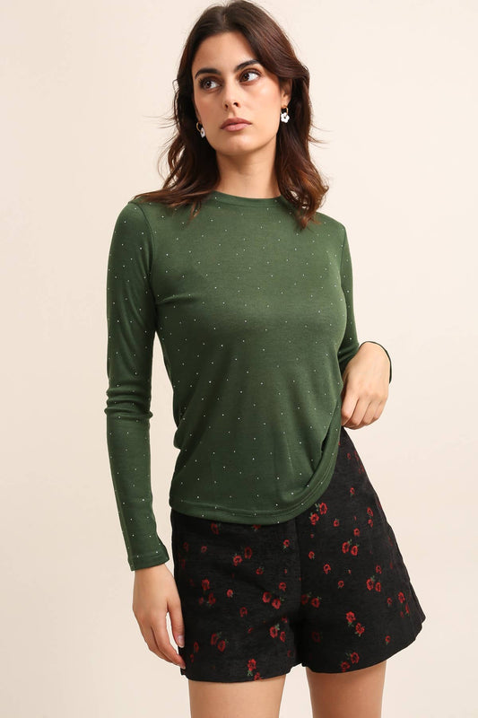 Long Shirt mit Strass