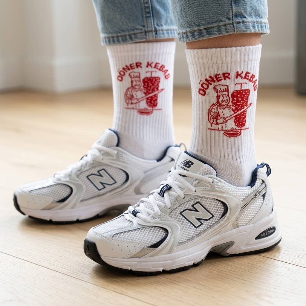 Döner-Kebab-Statement-Socken: 37-43