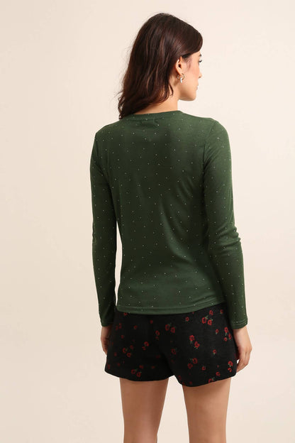 Long Shirt mit Strass