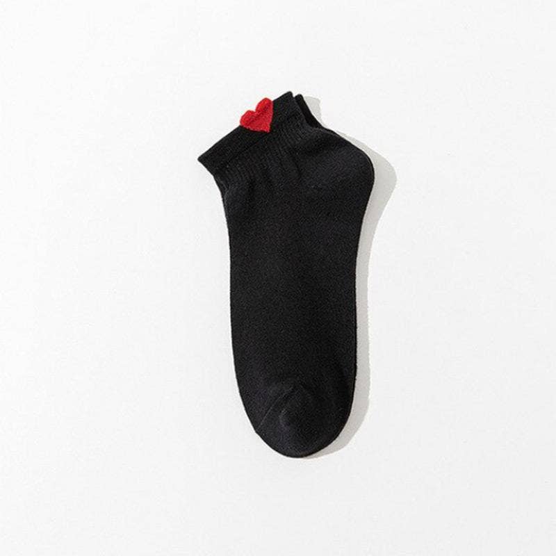Damen Halbhohe Socken Kleines Herz I 35-41: Blanc / 35-41