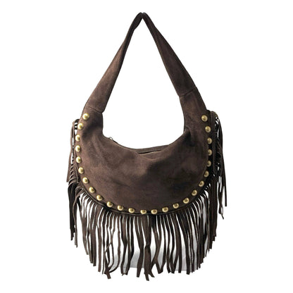 SCHULTERTASCHE WILDLEDER ROCK KLEIN: KAMEL
