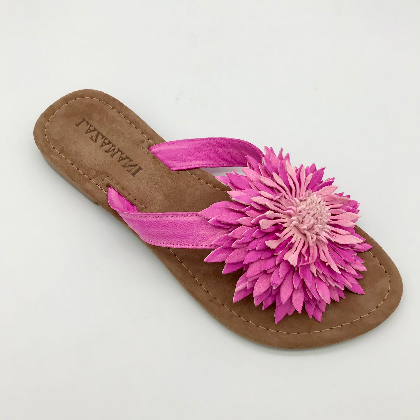 Lazamani Zehensteg Blume Pink Sommer Pantolette