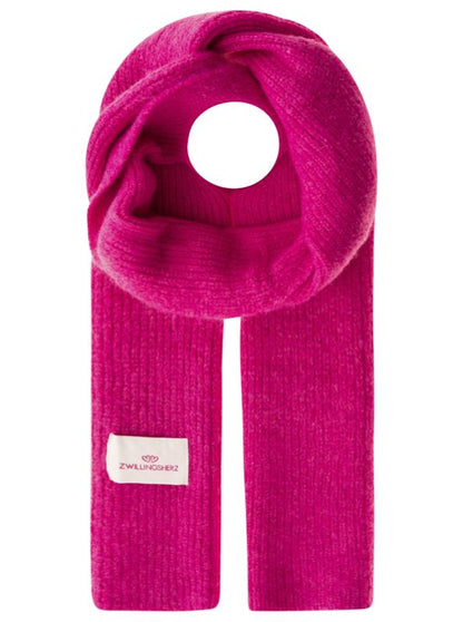 Zwillingsherz Schal Wolle Pink