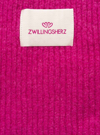 Zwillingsherz Schal Wolle Pink