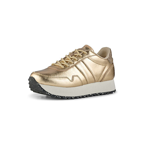 Woden Nora III Damen Sneaker Plateau Gold