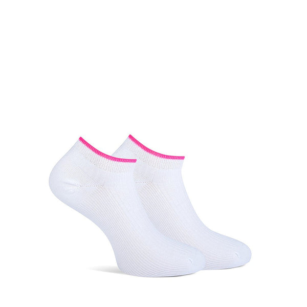 MarcMarcs Damen Sneaker Socks Amsterdam White Fluo Pink