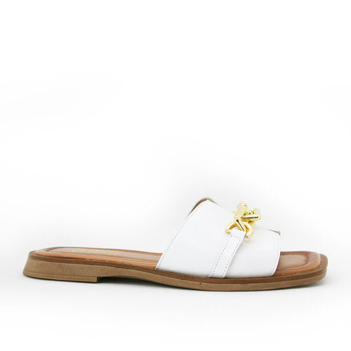 Sandalen Weiss Leder White "LillY"