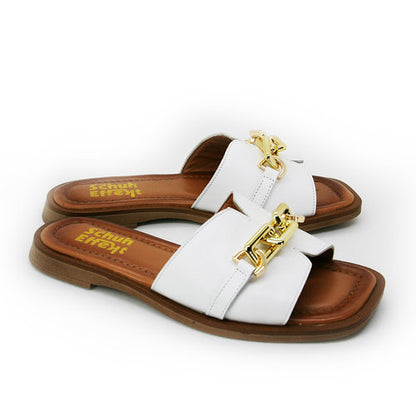 Sandalen Weiss Leder White "LillY"