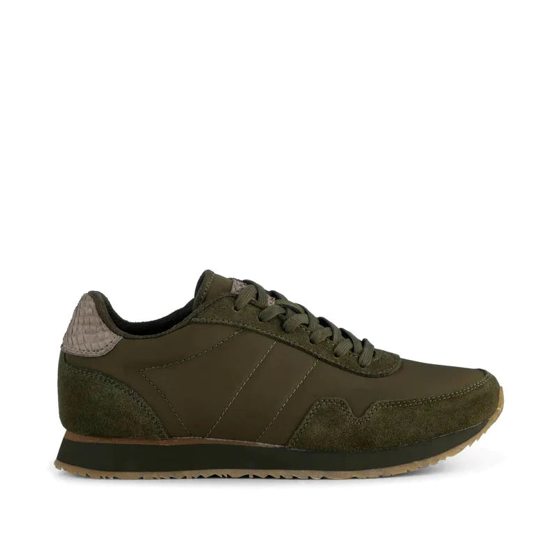 Woden Sneakers Nora III Leather - Dark Olive